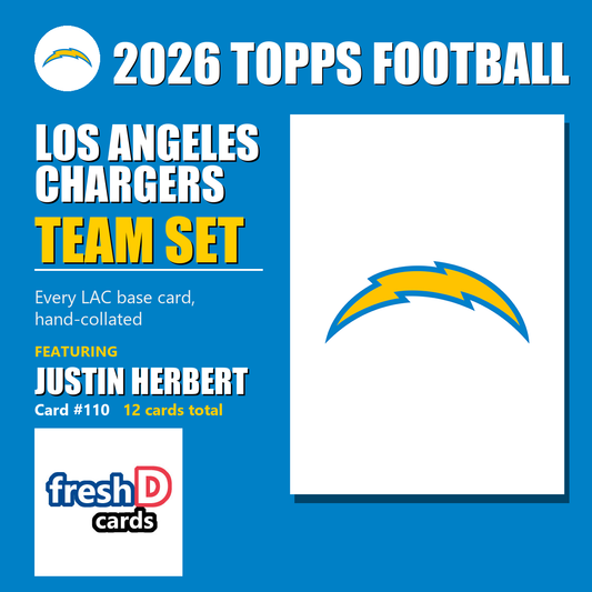 2026 Topps Football Los Angeles Chargers Team Set
