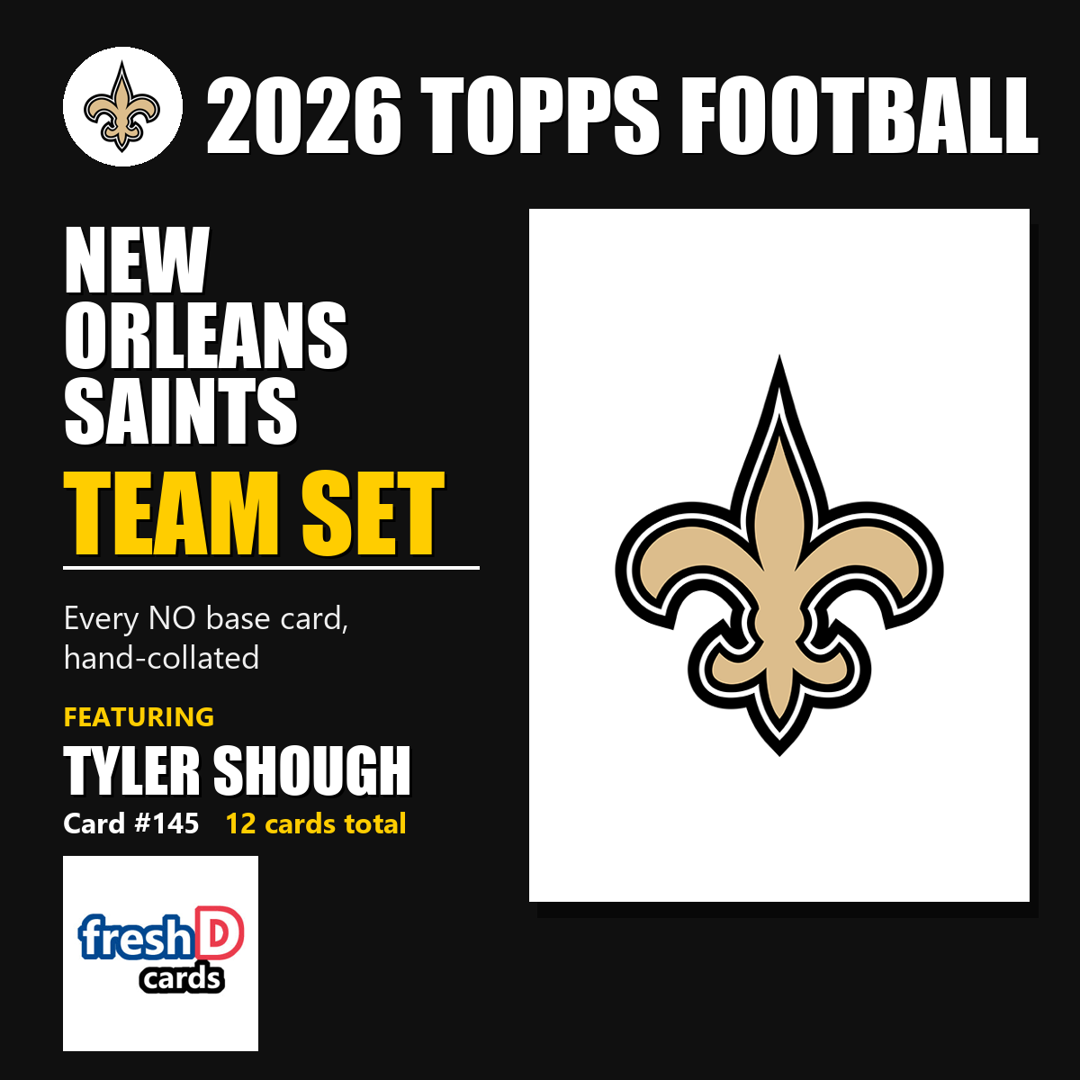 2026 Topps Football New Orleans Saints Team Set