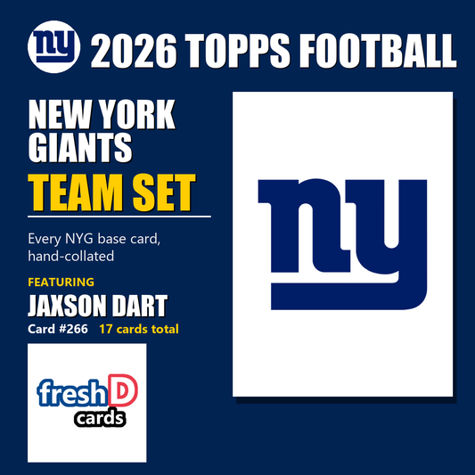 2026 Topps Football New York Giants Team Set