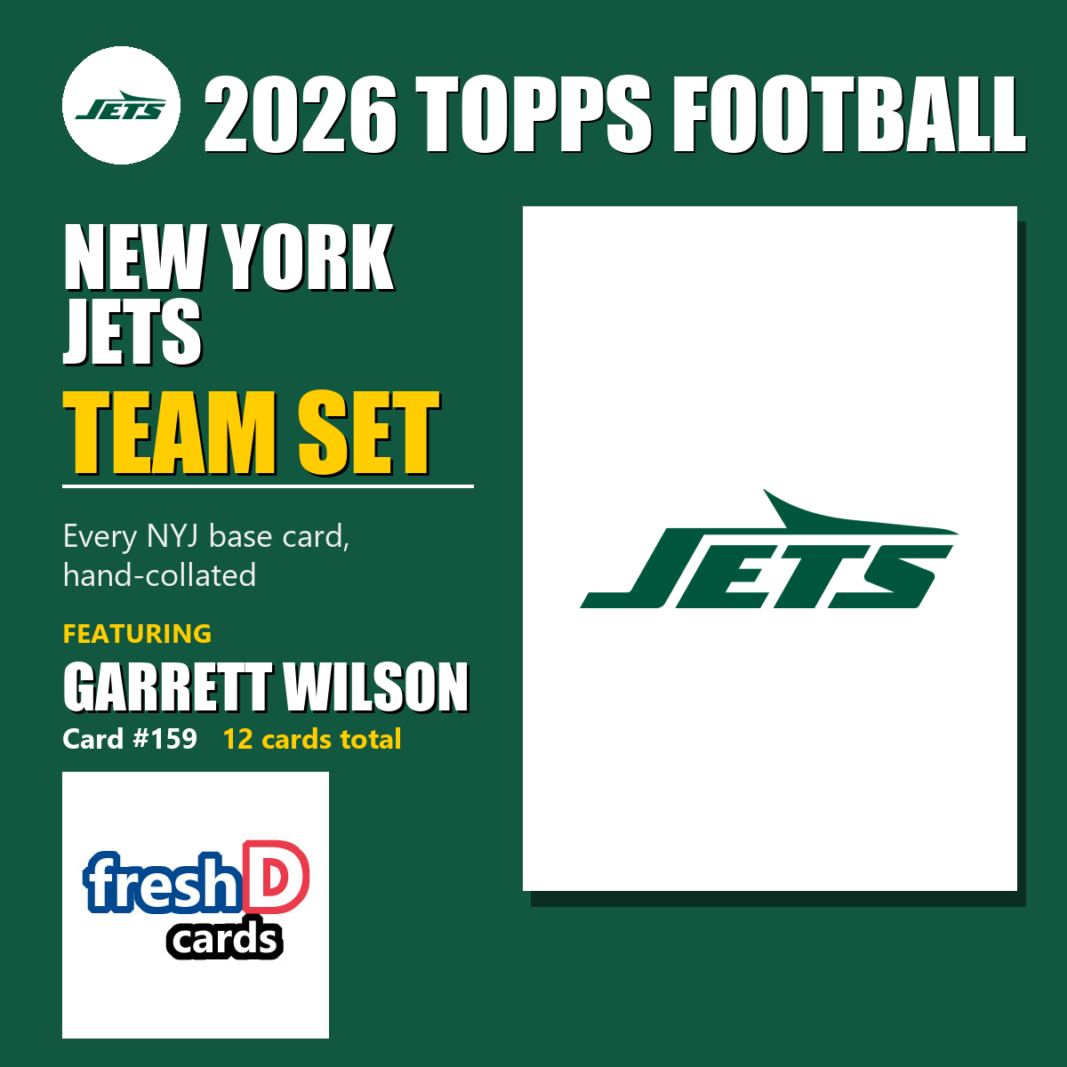 2026 Topps Football New York Jets Team Set