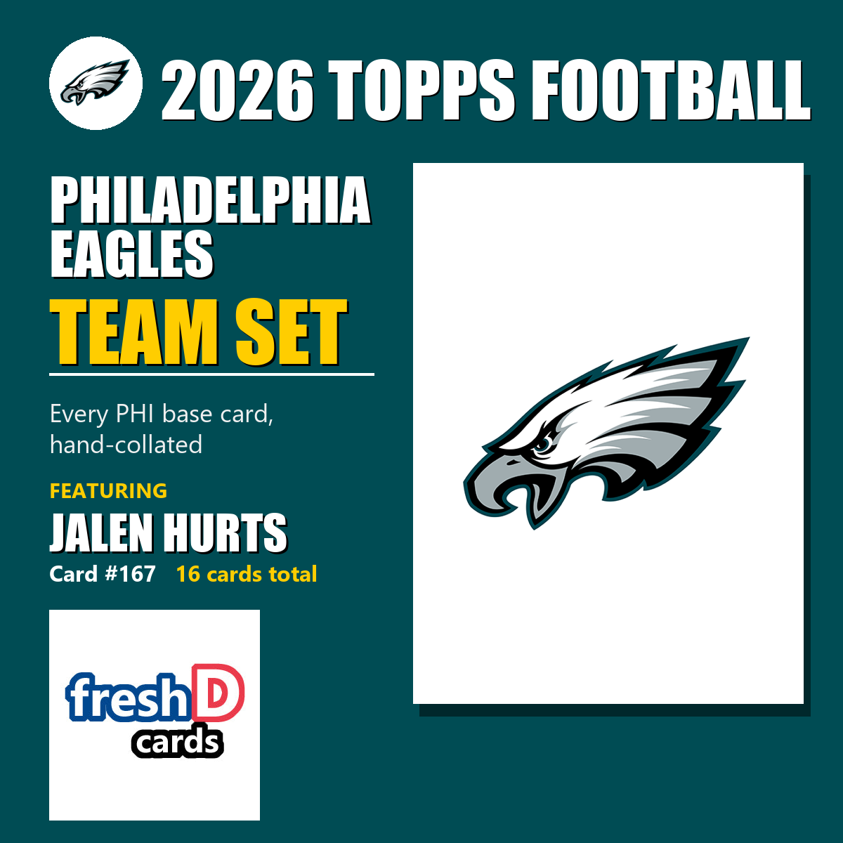 2026 Topps Football Philadelphia Eagles Team Set