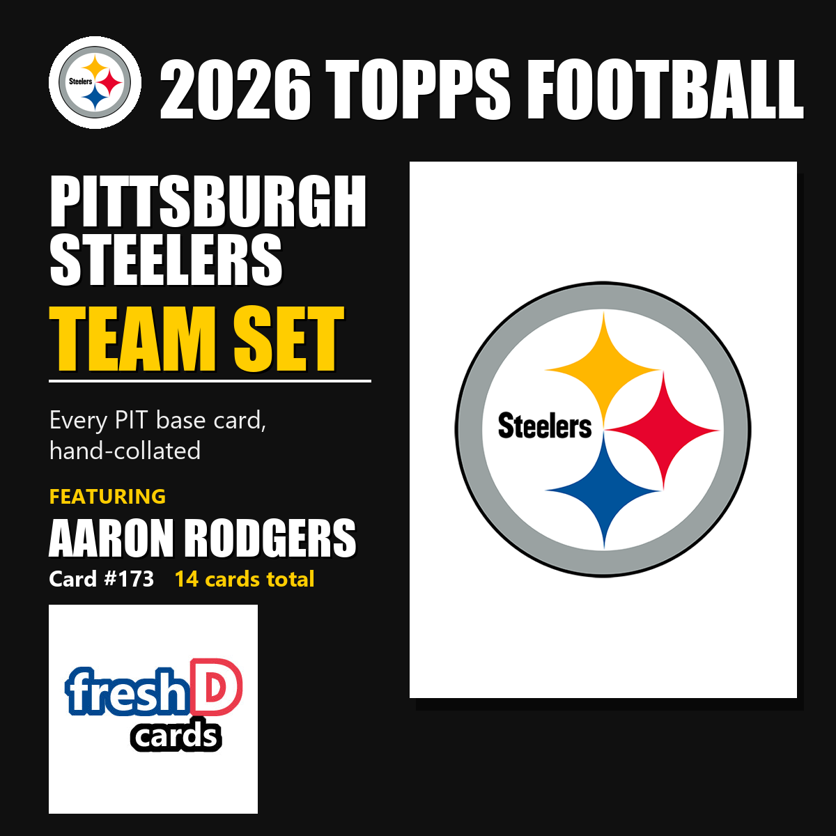 2026 Topps Football Pittsburgh Steelers Team Set