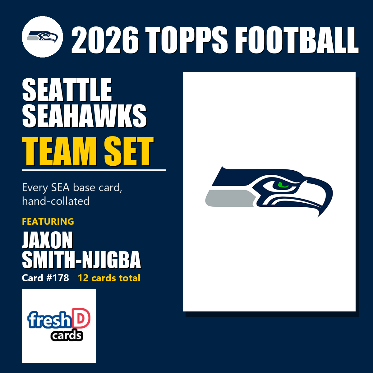 2026 Topps Football Seattle Seahawks Team Set