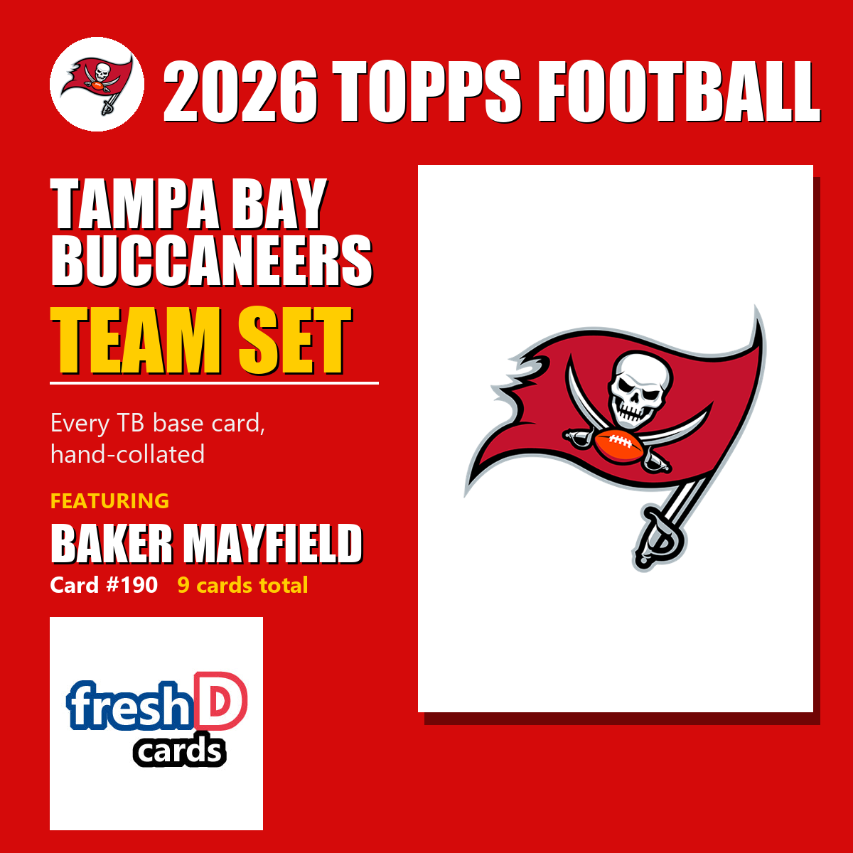 2026 Topps Football Tampa Bay Buccaneers Team Set