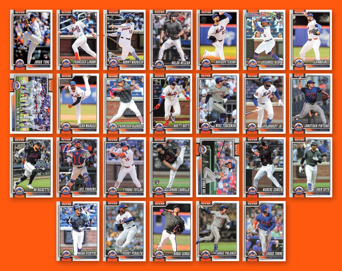 Juan Soto New York Mets Baseball Fan Bundle - 2026 Topps Series 1 & 2 Team Set + 6 Card Player Pack