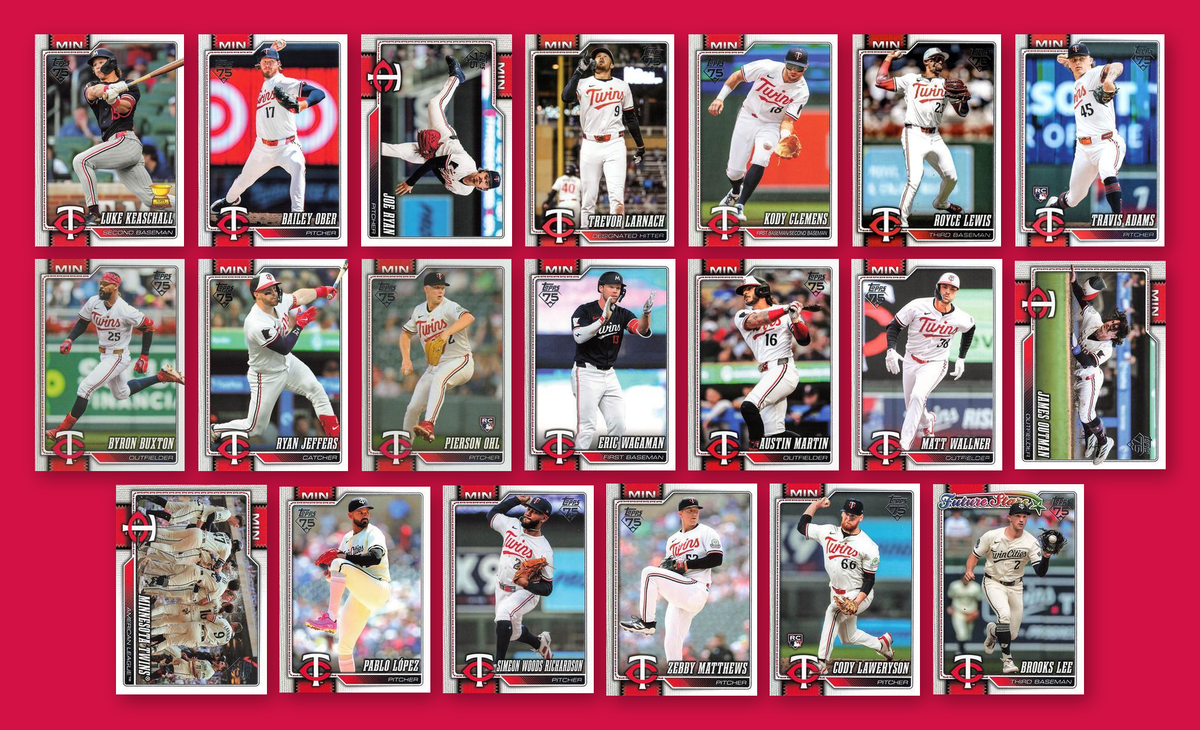 Minnesota Twins Legends Baseball Fan Bundle - 2026 Topps Series 1 & 2 Team Set + 6 Card Legends Pack