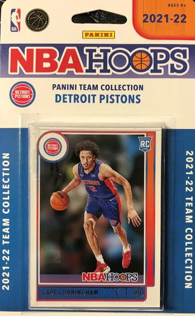 2021-22 NBA Hoops Factory Sealed NBA Team Set Detroit Pistons Cade Cunningham RC