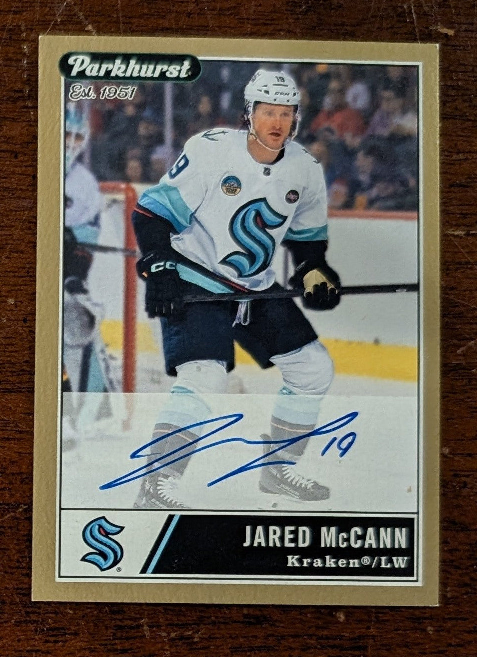 2025-26 Upper Deck Parkhurst On-Card Autograph Jared McCann - Seattle Kraken