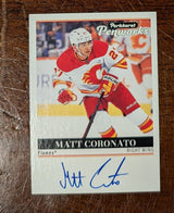 2025-26 UD Parkhurst Penworks On-Card Autograph Matt Coronato - Calgary Flames