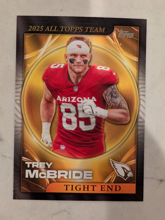 Trey McBride 25ATT-14 2026 Topps Football 1991 Topps Mega Box Crackle Foil
