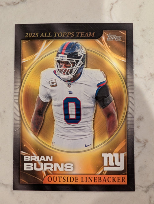 Brian Burns 25ATT-16 2026 Topps Football 1991 Topps Mega Box Crackle Foil