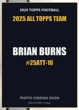 2026 Topps Football Brian Burns 2025 All Topps Team #25ATT-16