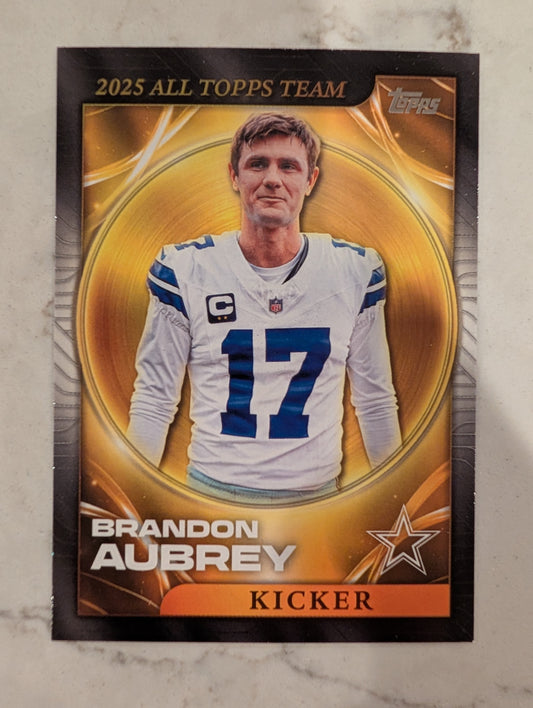 Brandon Aubrey 25ATT-7 2026 Topps Football 1991 Topps Mega Box Crackle Foil