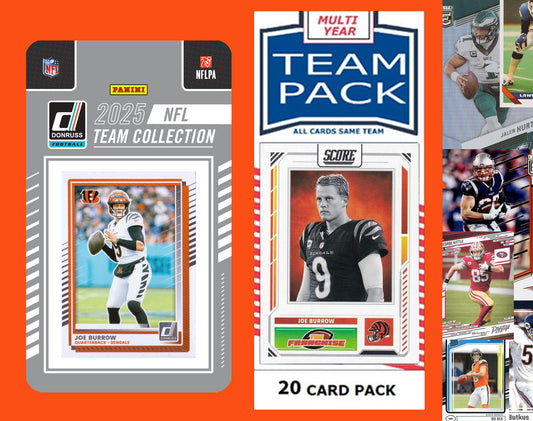 2025 Donruss NFL Factory Team Set  + 20 Card Pack Cincinnati Bengals Joe Burrow Ja'Maar Chase