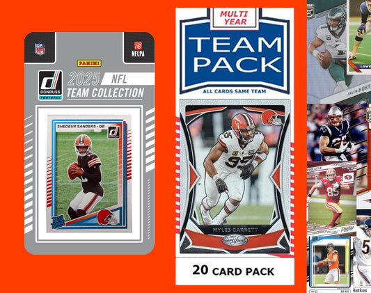 2025 Donruss NFL Factory Team Set  + 20 Card Pack Cleveland Browns - Shedeur Sanders RC
