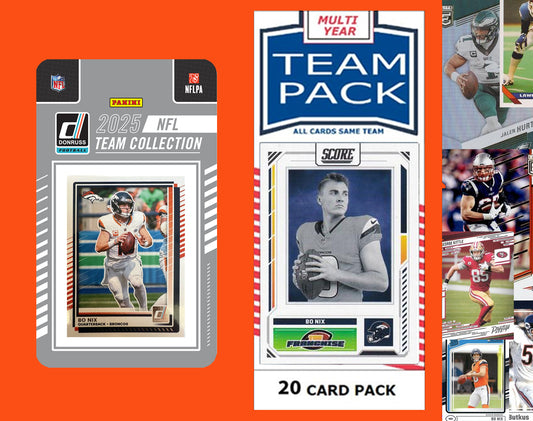 2025 Donruss NFL Factory Team Set  + 20 Card Pack Denver Broncos Bo Nix John Elway