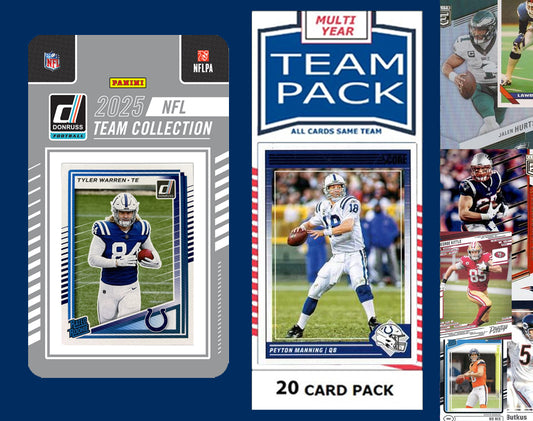 2025 Donruss NFL Factory Team Set + 20 Card Team Pack - Indianapolis Colts - Tyler Warren 337 RC