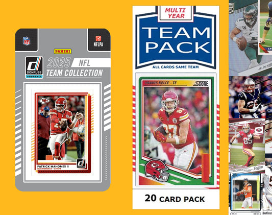 2025 Donruss NFL Factory Team Set + 20 Card Pack Kansas City Chiefs Mahomes Travis Kelce
