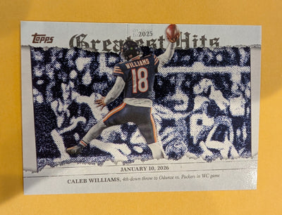 2026 Topps Football Caleb Williams 2025 Greatest Hits #25GH-CWI