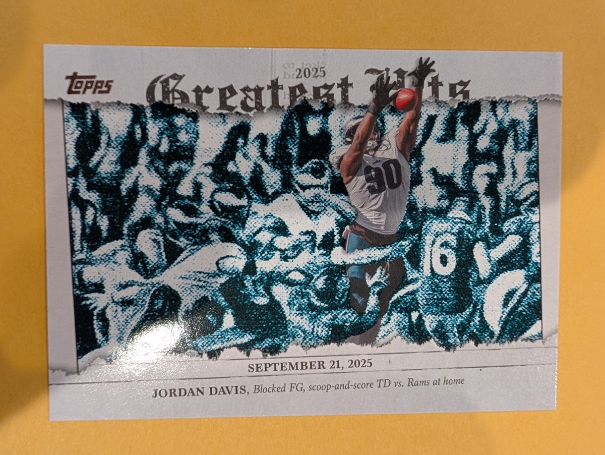 2026 Topps Football Jordan Davis 2025 Greatest Hits #25GH-JD
