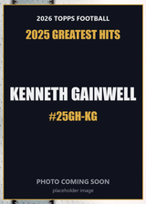 2026 Topps Football Kenneth Gainwell 2025 Greatest Hits #25GH-KG