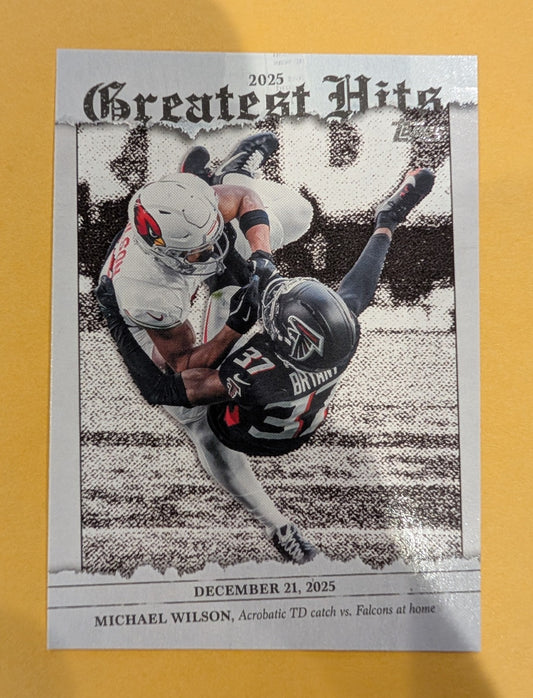 2026 Topps Football Michael Wilson 2025 Greatest Hits #25GH-MW