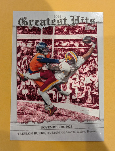 2026 Topps Football Treylon Burks 2025 Greatest Hits #25GH-TB