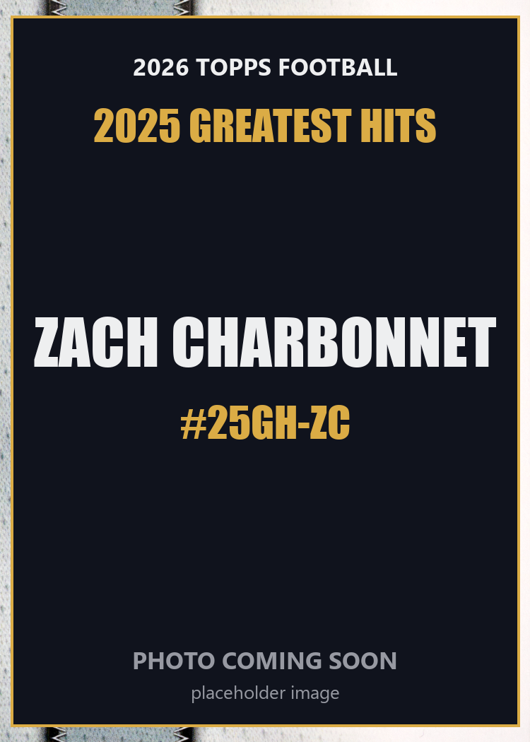 2026 Topps Football Zach Charbonnet 2025 Greatest Hits #25GH-ZC