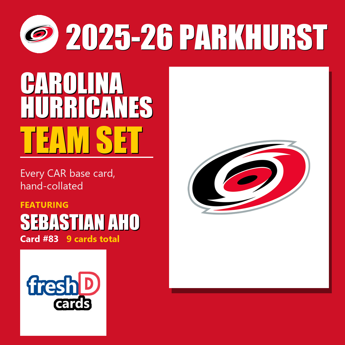 Carolina Hurricanes 2025-26 Parkhurst team set