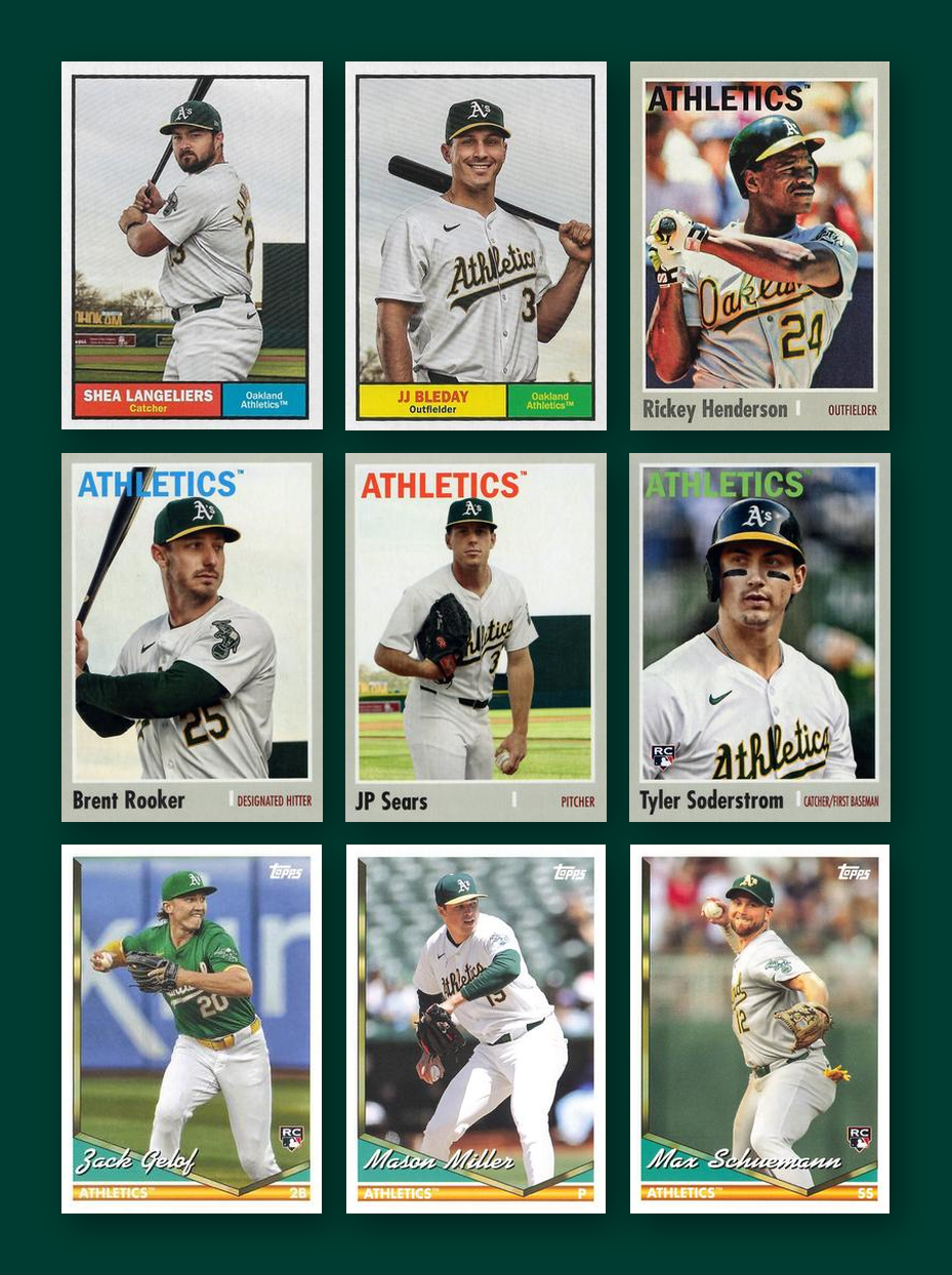 Athletics 2024 Topps Archives team set - all base cards