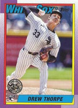 2025 Topps Series 1 1990 Topps Baseball Drew Thorpe #T90-8