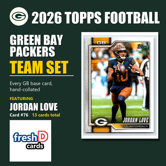 Green Bay Packers 2026 Topps Football team set