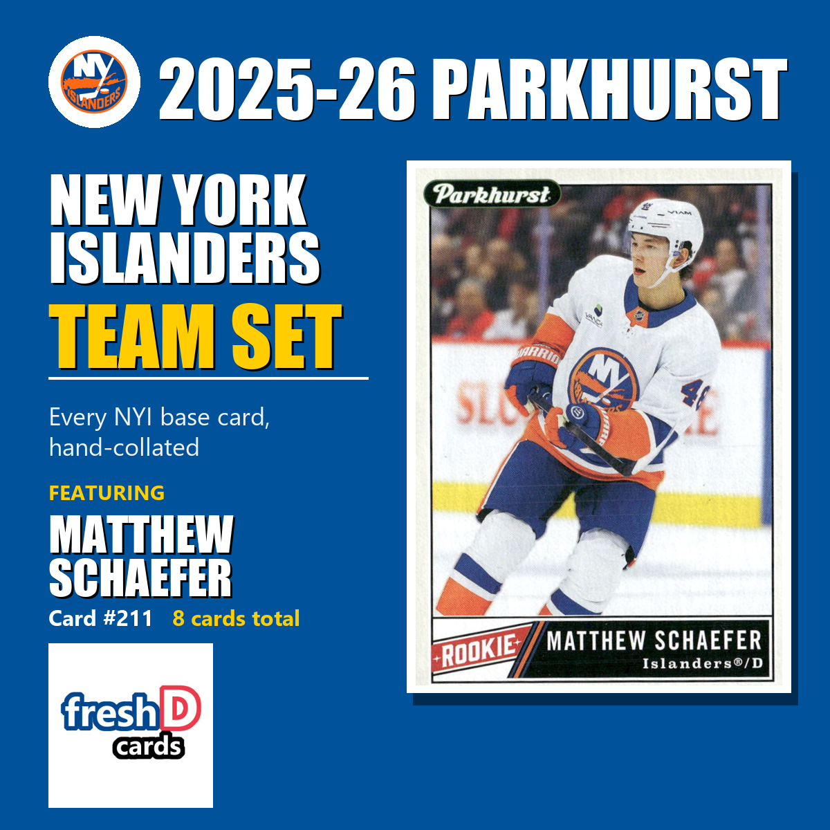 New York Islanders 2025-26 Parkhurst team set