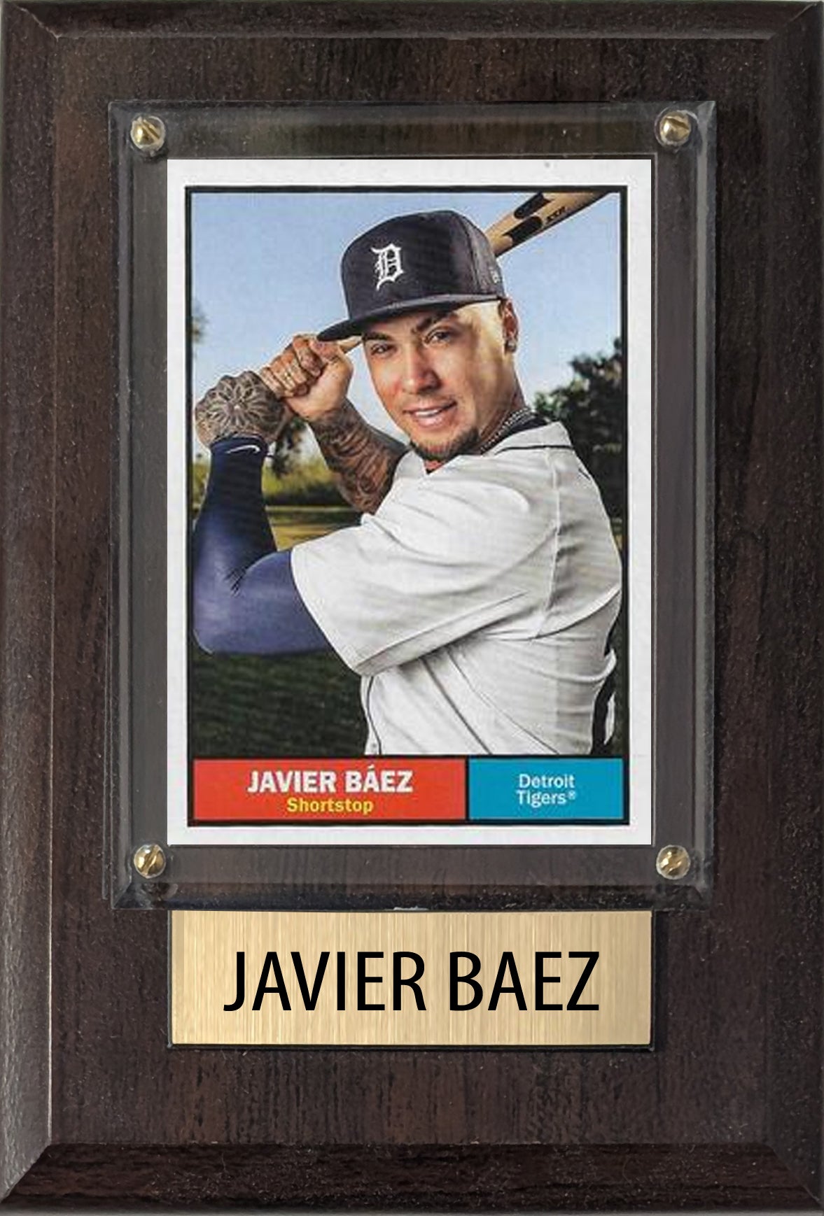 Javier Baez Detroi Tigers 2025 2024 Topps Bowman 4x6 Gift Plaque