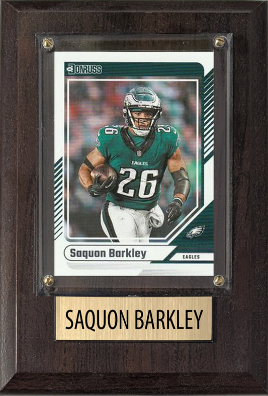Saquon Barkley Philadelphia Eagles 2025 2024 Donruss Score Prizm Topps 4x6 Gift Plaque
