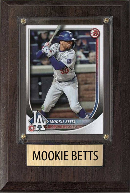 Mookie Betts Los Angeles Dodgers 2025 2024 Topps Bowman 4x6 Gift Plaque