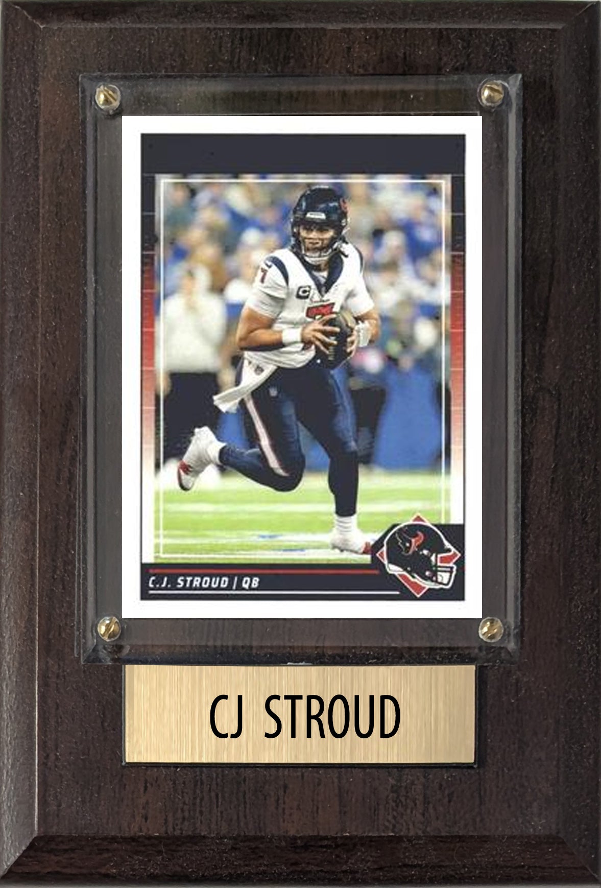 CJ Stroud Houston Texans 2025 2024 Donruss Score Prizm Topps 4x6 Gift Plaque