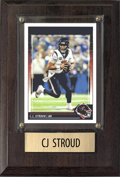 CJ Stroud Houston Texans 2025 2024 Donruss Score Prizm Topps 4x6 Gift Plaque