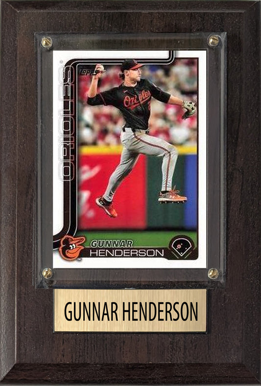 Gunnar Henderson Baltimore Orioles 2025 2024 Topps Bowman 4x6 Gift Plaque