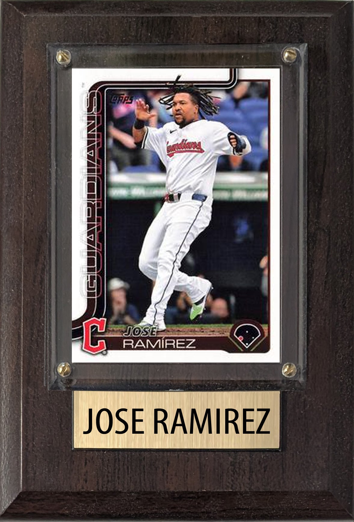 Jose Ramirez Cleveland Guardians 2025 2024 Topps Bowman 4x6 Gift Plaque