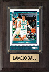 LaMelo Ball Charlotte Hornets 2025 2024 Donruss Score Prizm Topps 4x6 Gift Plaque
