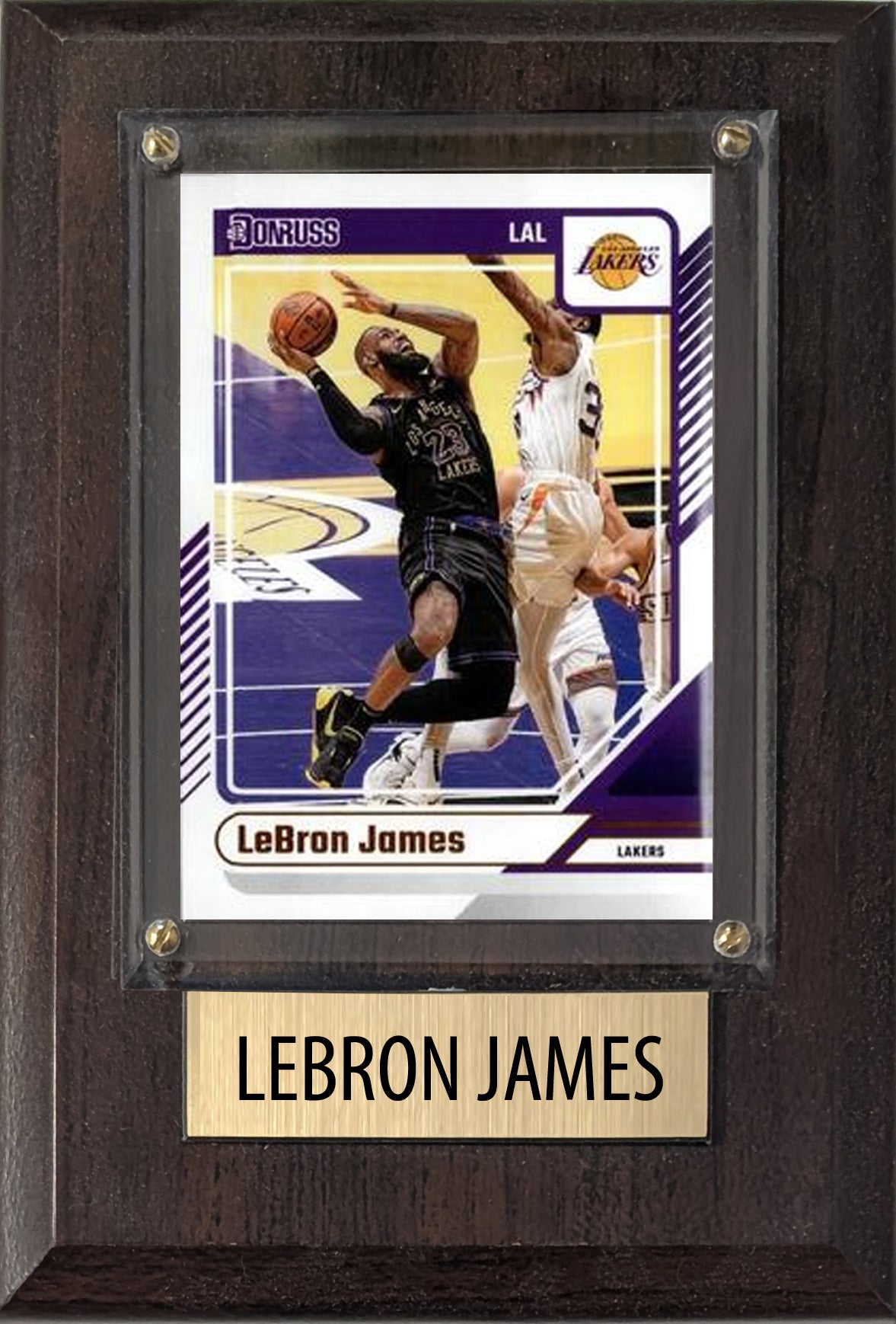 LeBron James Los Angeles Lakers 2025 2024 Donruss Score Prizm Topps 4x6 Gift Plaque