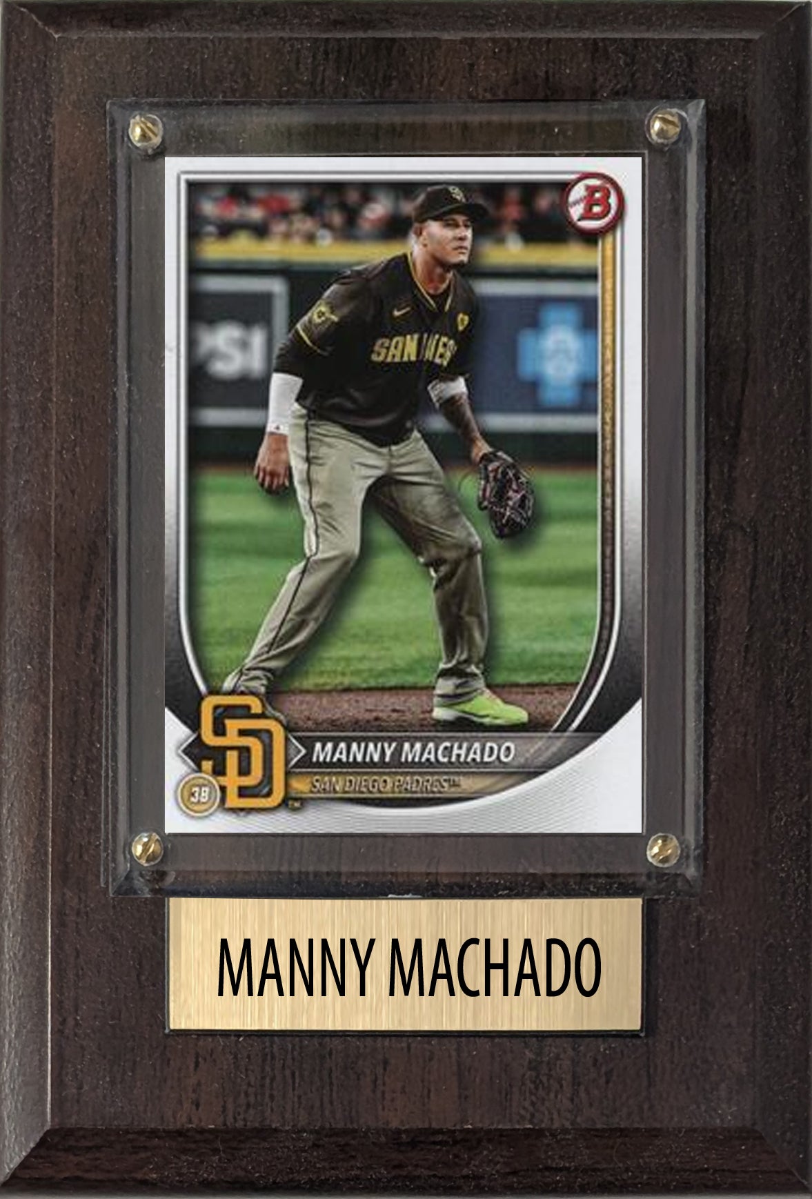 Manny Machado San Diego Padres 2025 2024 Topps Bowman 4x6 Gift Plaque