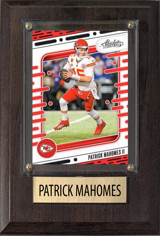Patrick Mahomes Kansas City Chiefs 2025 2024 Donruss Score Prizm Topps 4x6 Gift Plaque