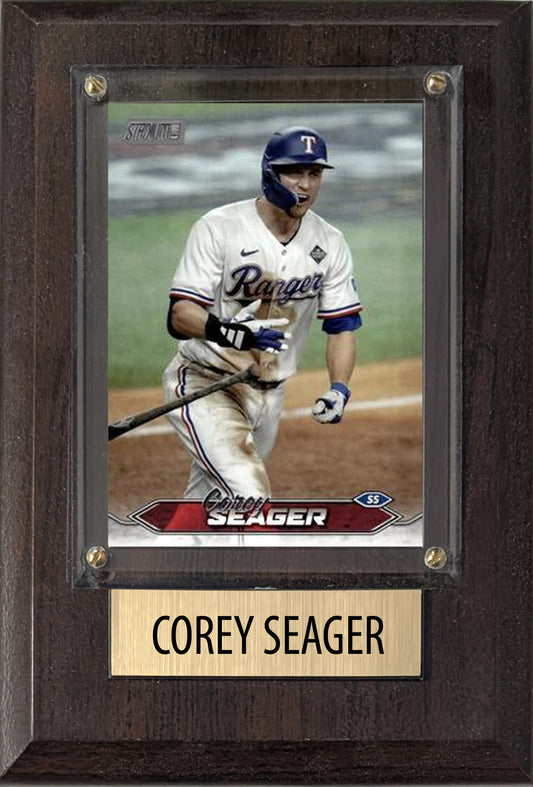 Corey Seager Texas Rangers 2025 2024 Topps Bowman 4x6 Gift Plaque
