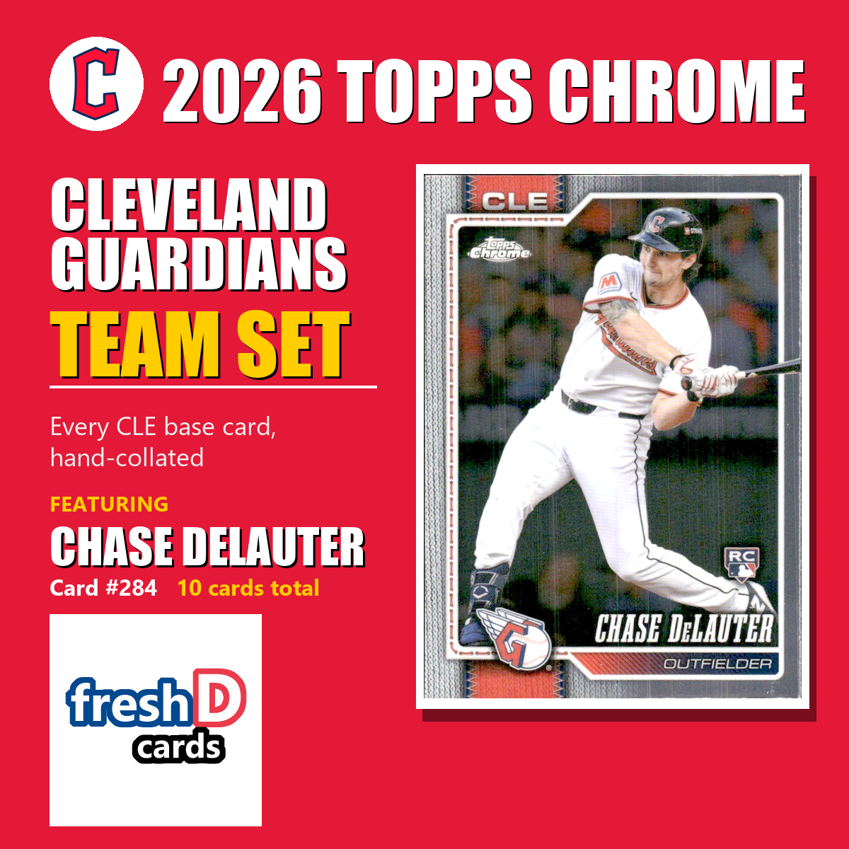 Cleveland Guardians 2026 Topps Chrome team set