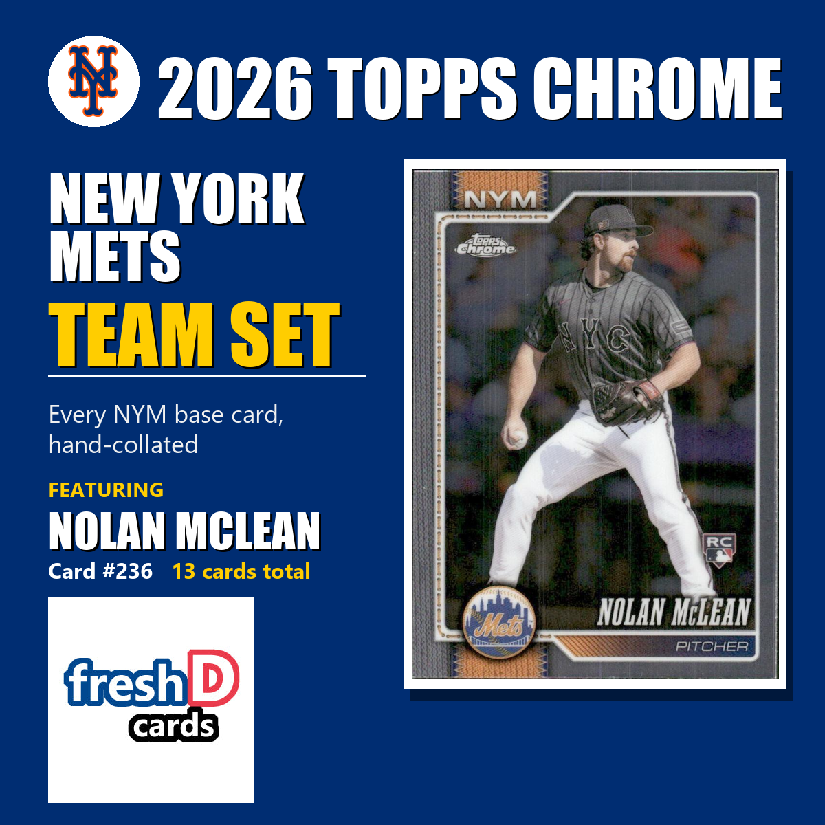 New York Mets 2026 Topps Chrome team set