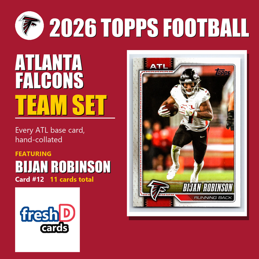Atlanta Falcons 2026 Topps Football team set