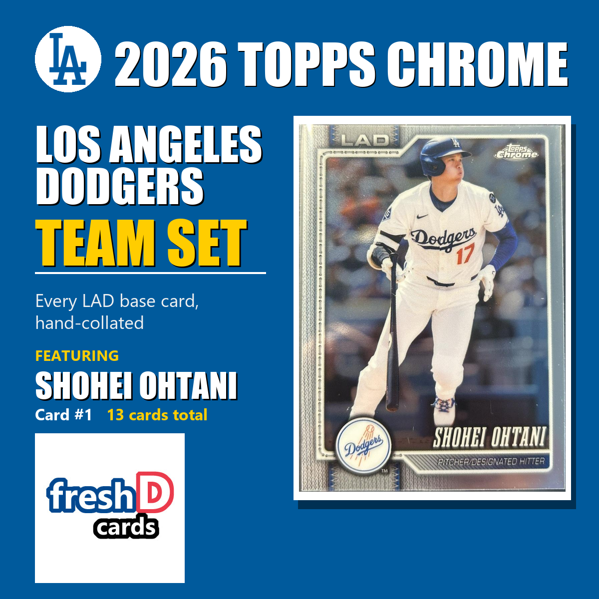 Los Angeles Dodgers 2026 Topps Chrome team set