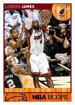 2013-14 Panini NBA Hoops LeBron James number 62 Miami Heat base card